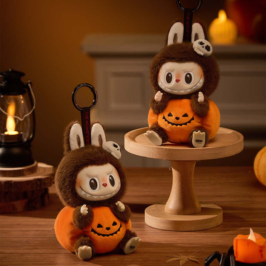 LABUBU-Happy Halloween Party Series-Sitting Pumpkin Vinyl Plush Pendant